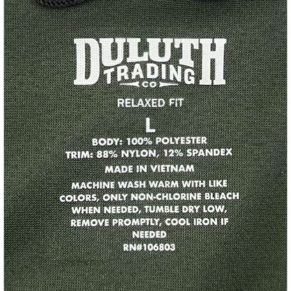 Duluth Trading Checkpoint Fleece Jacket Men's L Green Relaxed Fit Full Zip Mock - Picture 4 of 7